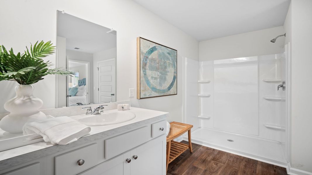 Representative furnished interior of a home built from the Elston by D.R. Horton in Longleaf Village, Rincon (Image 13).