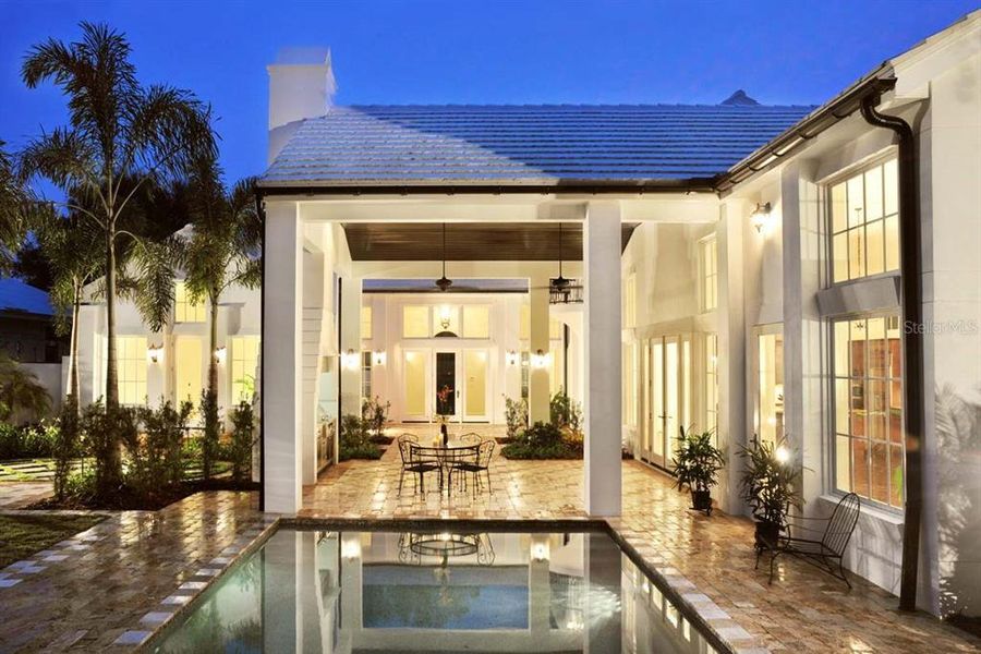 Exterior details and patio area of a home in , Sarasota (Image 1). Exterior details and patio area of a home in , Sarasota (Image 1).