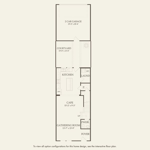 2D floor plan layout for the Foxtail - Interior Unit by Pulte Homes in Silverleaf Oaks, Winter Garden, FL (Image 4).