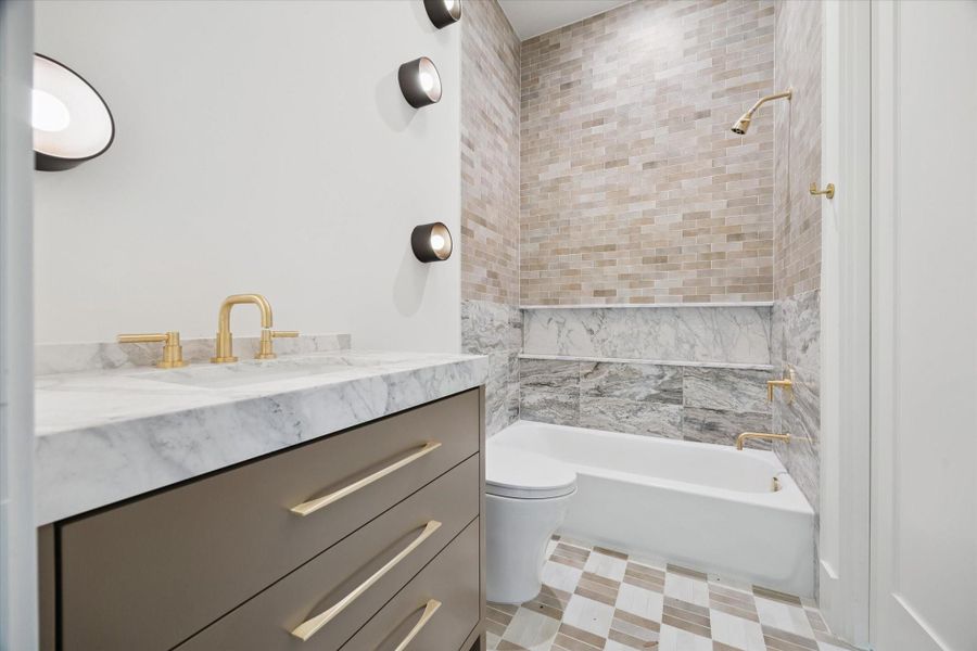 One of the secondary baths.