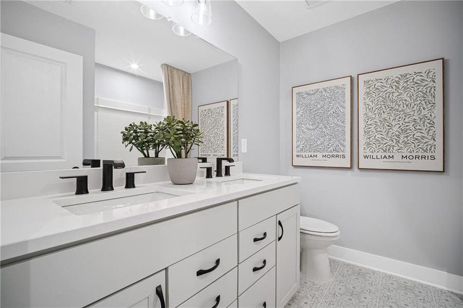 Furnished interior view inside a new home in Creekside at Skelton, Hoschton (Image 5).