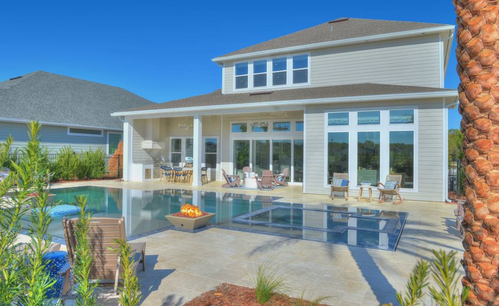 Front exterior of a new home in Oakmont, Gainesville, FL, highlighting curb appeal (Image 20).
