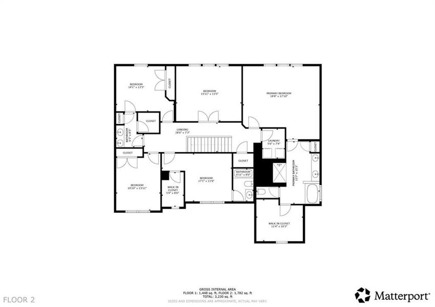 2D floor plan layout of this home in Conner Farm, Dawsonville, GA (Image 6).