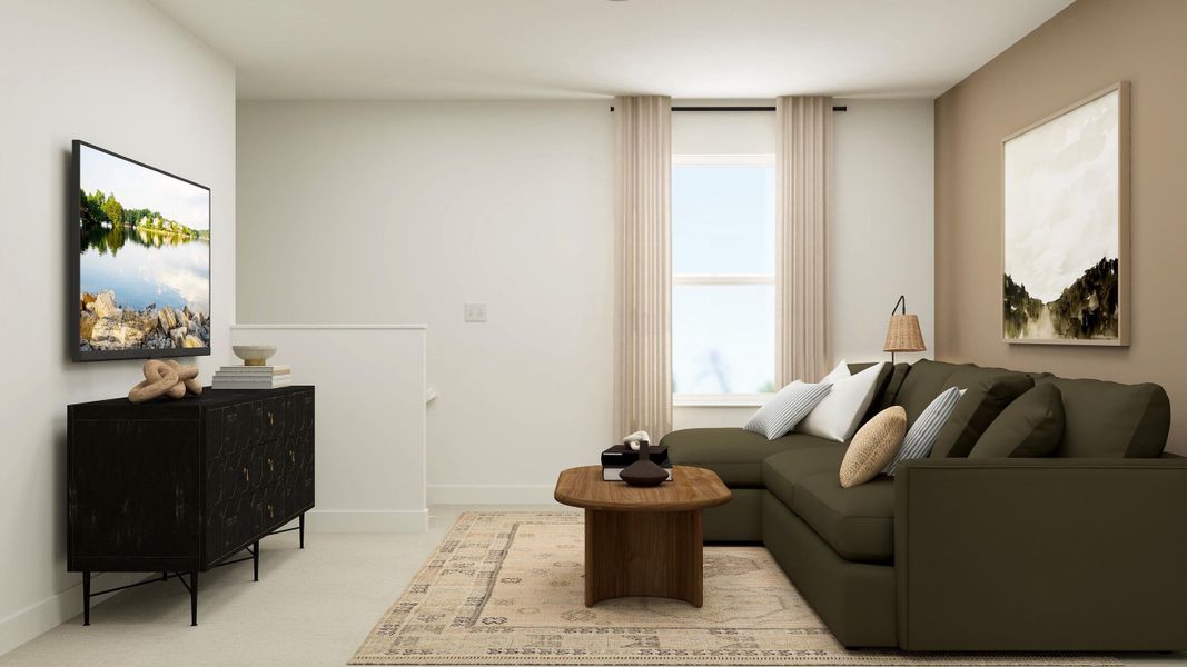 Furnished interior view inside a new home in Lindera Preserve at Cane Bay Plantation: Sabal Collection, Summerville (Image 11).