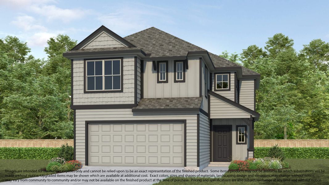 Representative exterior photo of a completed home built from the Plan 141 by Long Lake Ltd. in Breckenridge Park, Spring, TX (Image 2).