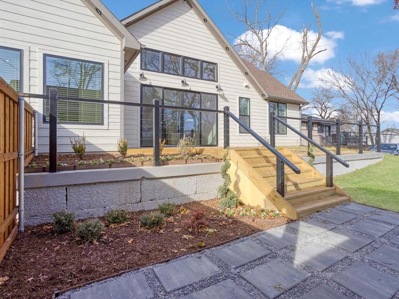 View of backyard and deck area