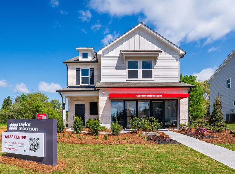 Representative exterior photo of a completed home built from the Edison by Taylor Morrison in Dreycott, Lawrenceville, GA (Image 21).