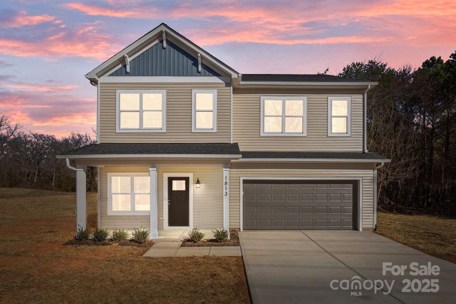Front exterior of a new home in , Lincolnton, NC, highlighting curb appeal (Image 28).