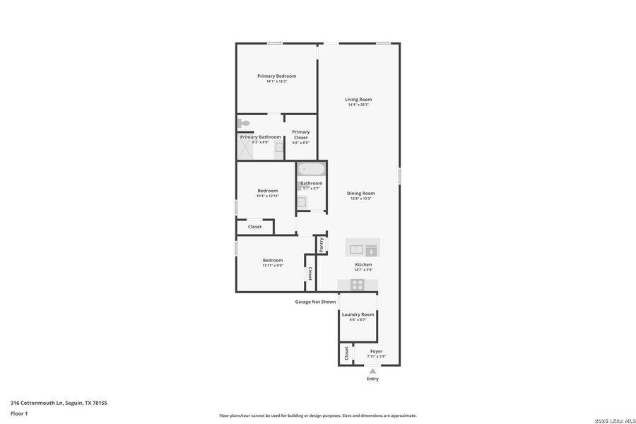 2D floor plan layout of this home in Arroyo Ranch, Seguin, TX (Image 4).