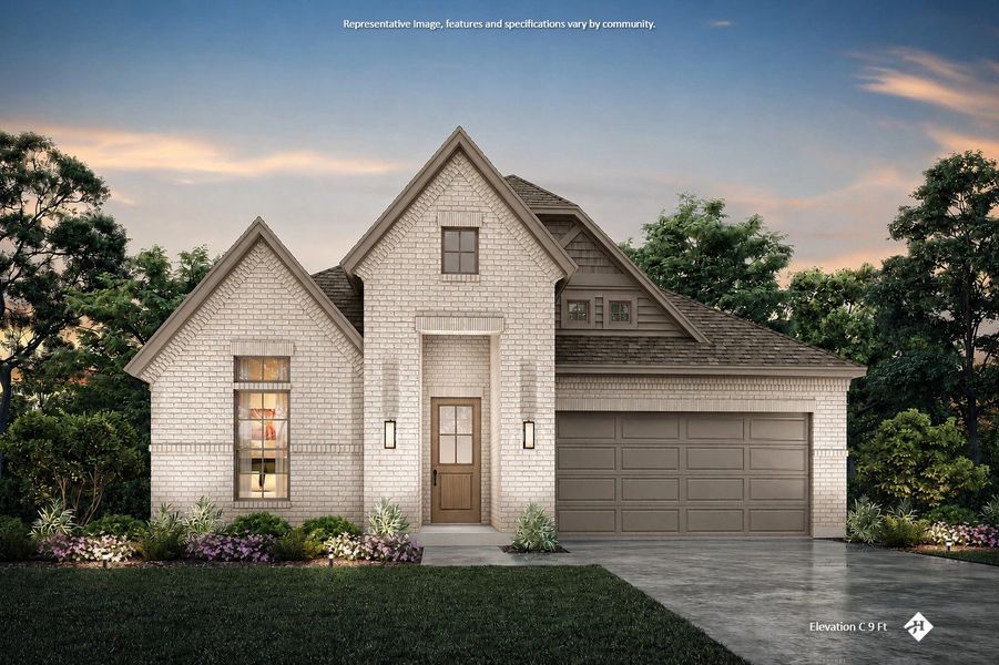 Front exterior of a new home in Vista Point, Grandview, TX, highlighting curb appeal (Image 8). Front exterior of a new home in Vista Point, Grandview, TX, highlighting curb appeal (Image 8).