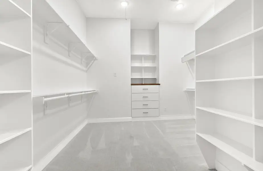 2 separate primary closets w/ an extra potential third closet.