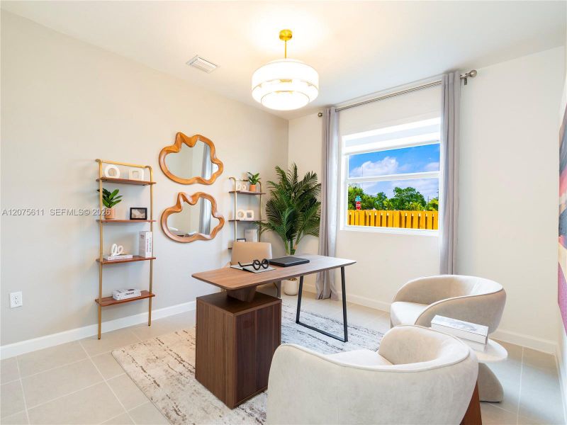Furnished interior view inside a new home in Wildwood Groves, Miami (Image 35).