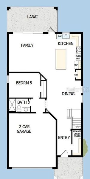 2D floor plan layout of this home in Persimmon Place – Garden Series, Wesley Chapel, FL (Image 3).