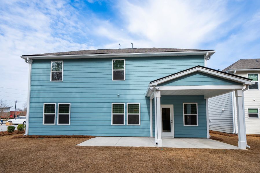 Exterior details and patio area of a home in Monroe Preserve, Chapin (Image 4).