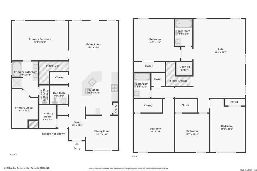 2D floor plan layout of this home in Redbird Ranch, San Antonio, TX (Image 4).