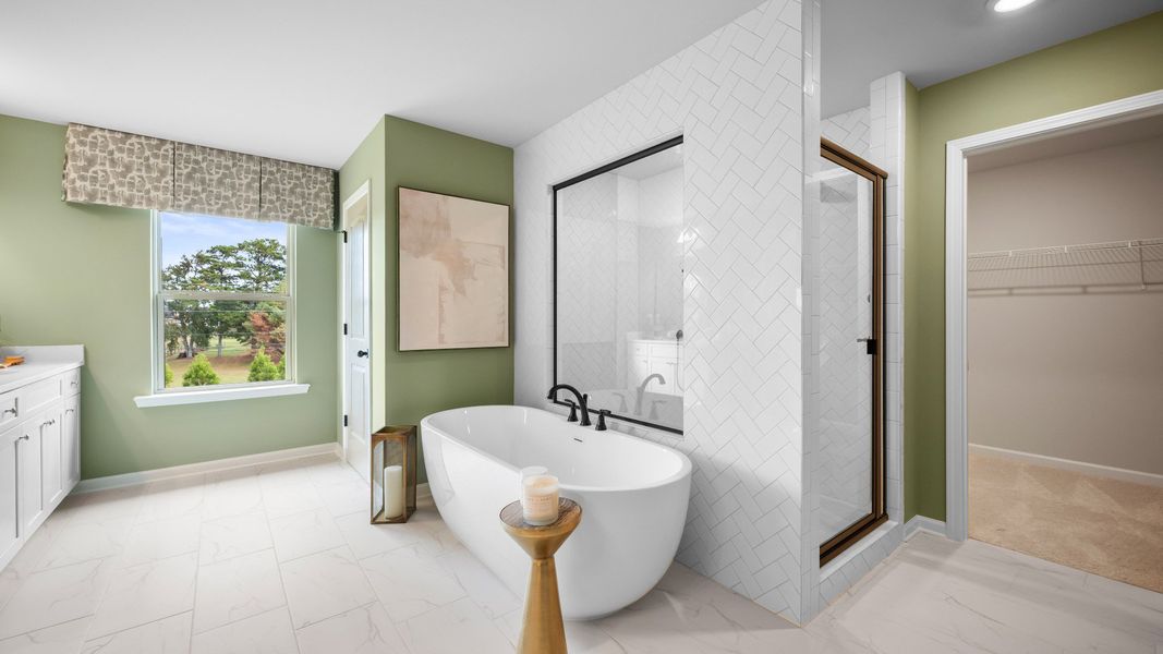 Representative furnished interior of a home built from the Clarity by DRB Homes in Northcroft, Loganville (Image 44).