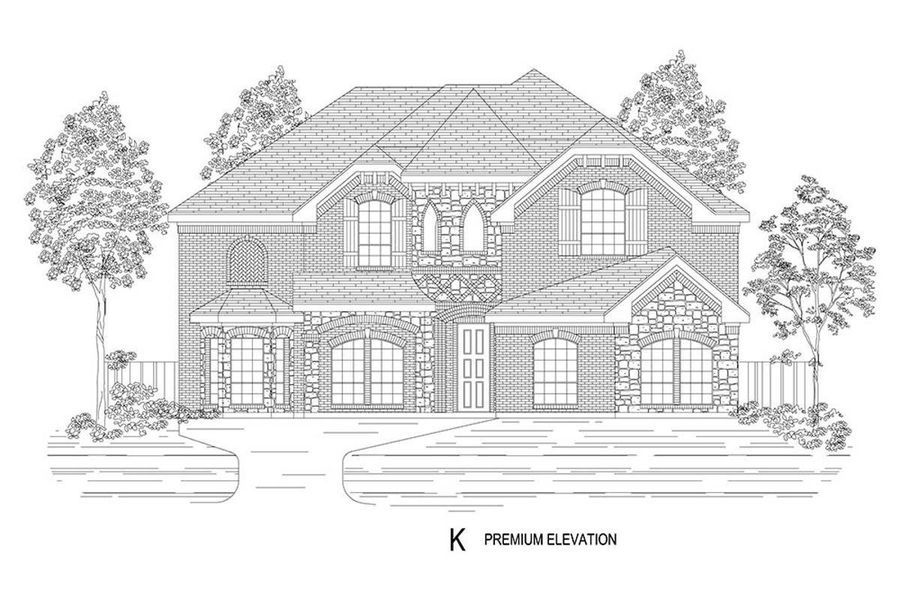 Representative rendering of the exterior for the Brentwood 3FSW (w/Media) by First Texas Homes (Image 14).