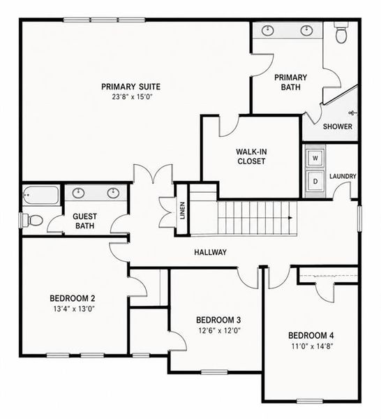 2D floor plan layout of this home in , Winder, GA (Image 6). 2D floor plan layout of this home in , Winder, GA (Image 6).