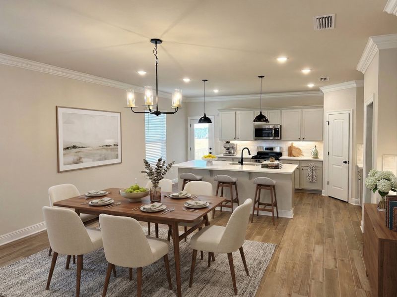 Front exterior of a new home in The Bluffs at Lafayette, Freeport, FL, highlighting curb appeal (Image 2). Front exterior of a new home in The Bluffs at Lafayette, Freeport, FL, highlighting curb appeal (Image 2).