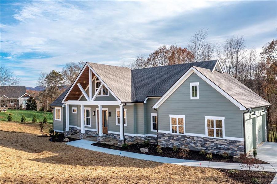 Front exterior of a new home in , Blairsville, GA, highlighting curb appeal (Image 27).