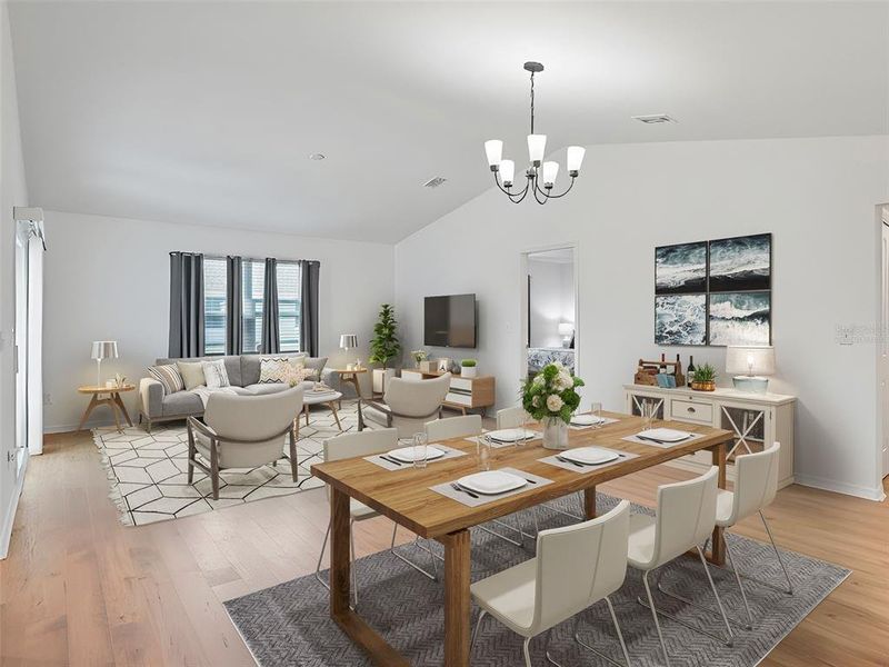 Furnished interior view inside a new home in , The Villages (Image 11).