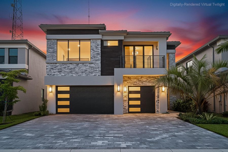 Front exterior of a new home in , Boca Raton, FL, highlighting curb appeal (Image 1). Front exterior of a new home in , Boca Raton, FL, highlighting curb appeal (Image 1).