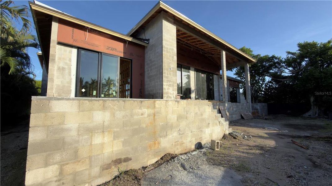 In-progress construction of a new home in , Sarasota, FL (Image 22).