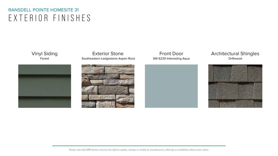 Sample of building materials used in homes in Ransdell Pointe, Spartanburg (Image 29). Sample of building materials used in homes in Ransdell Pointe, Spartanburg (Image 29).