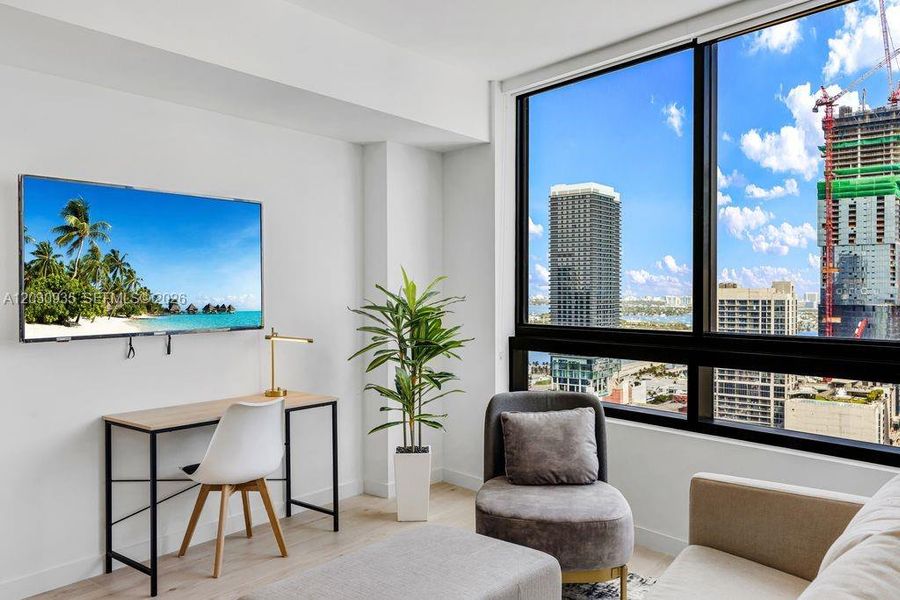 Furnished interior view inside a new home in , Miami (Image 33).