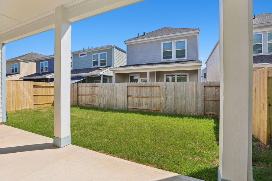 Exterior details and patio area of a home in Kemah Crossing - Luxe Series, Kemah (Image 27). Exterior details and patio area of a home in Kemah Crossing - Luxe Series, Kemah (Image 27).
