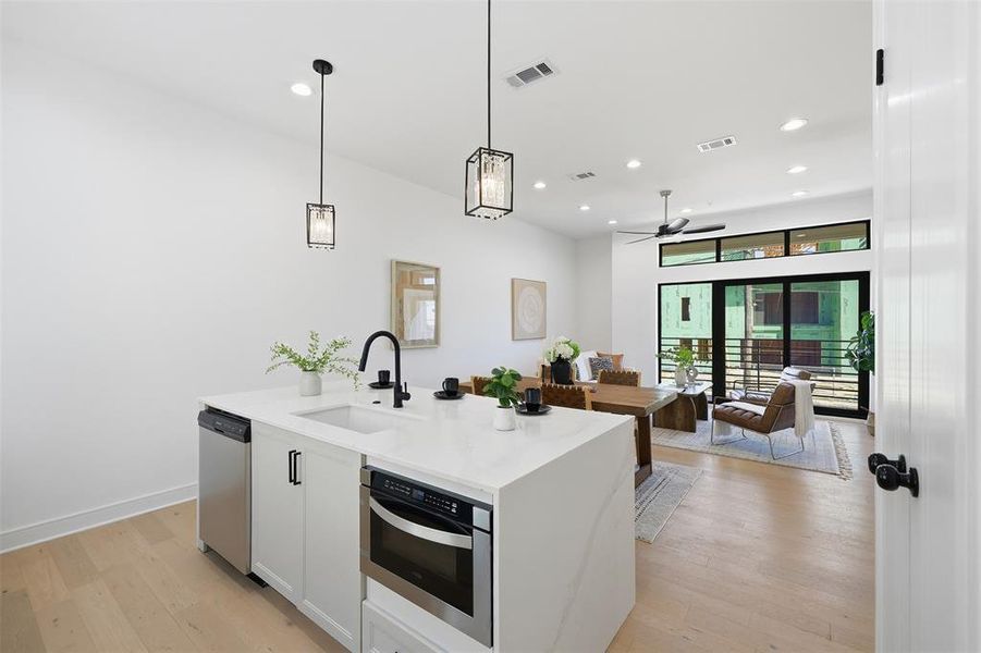 Furnished interior view inside a new home in , Dallas (Image 15).
