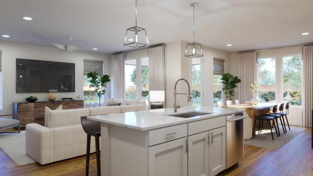 Representative furnished interior of a home built from the 4014 by Risewell Homes in Parkton Square, Kyle (Image 5).