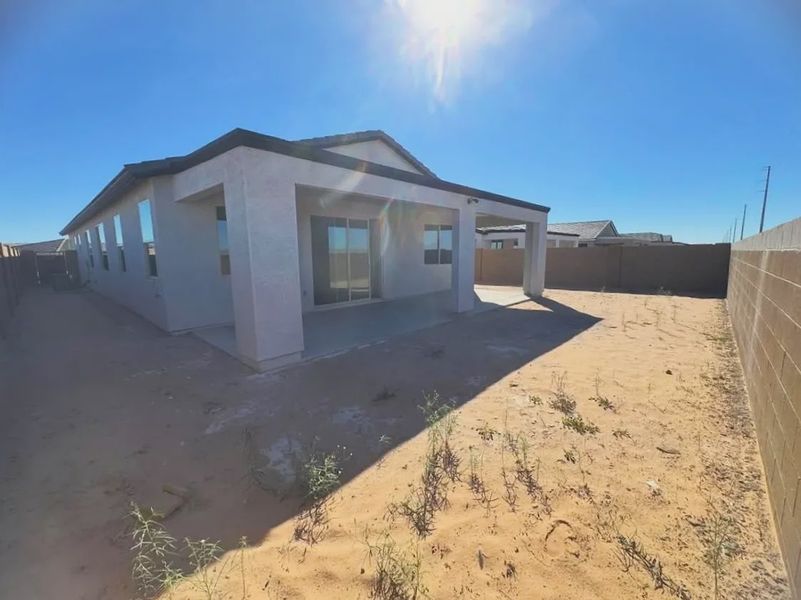 Exterior details and patio area of a home in Camilo at Santana, Yuma (Image 3).