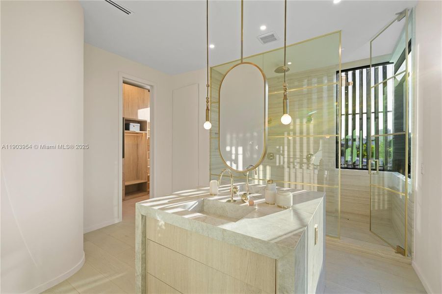 Furnished interior view inside a new home in , Miami Beach (Image 98).