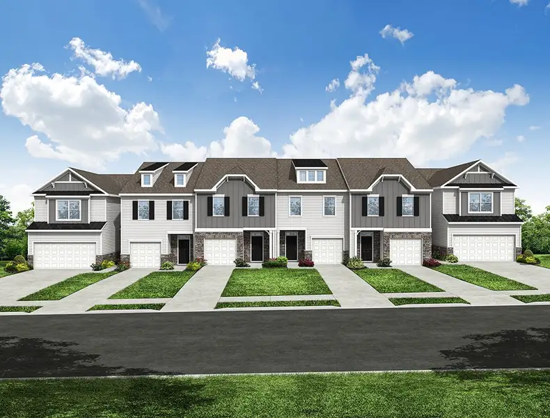 Front exterior of a new home in 1158 Place Townhomes, Wilson, NC, highlighting curb appeal (Image 2).