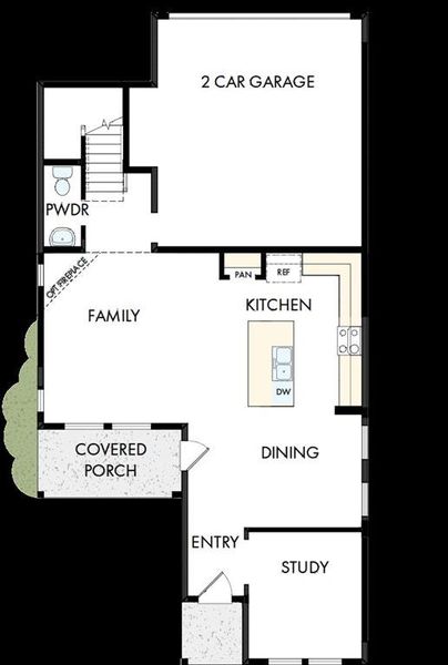 2D floor plan layout of this home in Painted Tree Woodland West – Village, McKinney, TX (Image 3).