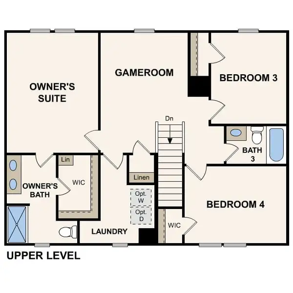 2D floor plan layout for the Dupont by Century Communities in North Copper Canyon, Surprise, AZ (Image 3).