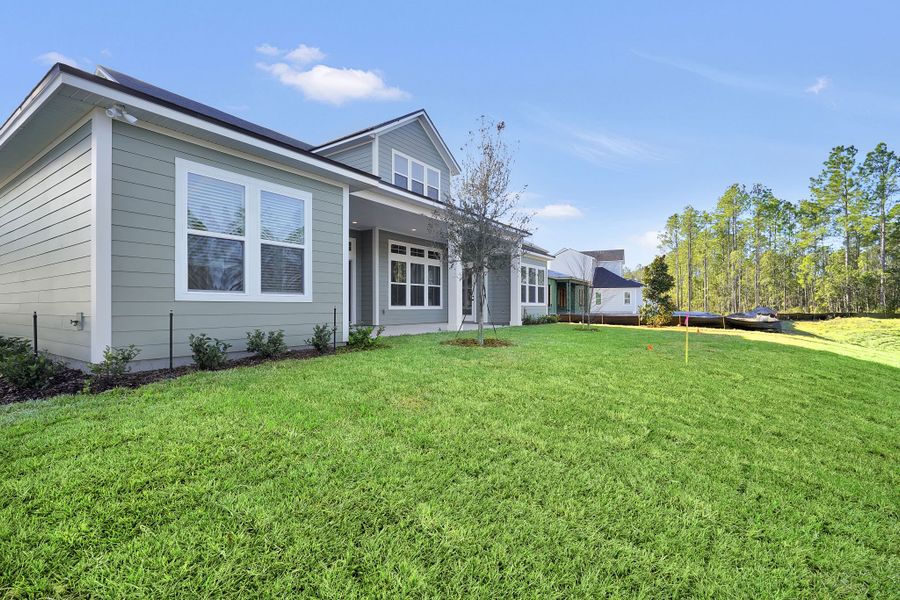 Representative exterior details of a home built from the Riverdale by Riverside Homes in Hidden Creek at SilverLeaf, St. Augustine (Image 29). Representative exterior details of a home built from the Riverdale by Riverside Homes in Hidden Creek at SilverLeaf, St. Augustine (Image 29).
