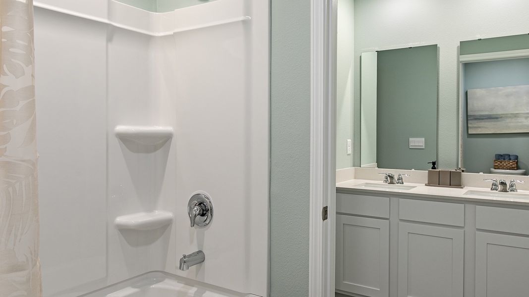 Furnished interior view inside a new home in Copes Landing, Jacksonville (Image 29). Furnished interior view inside a new home in Copes Landing, Jacksonville (Image 29).