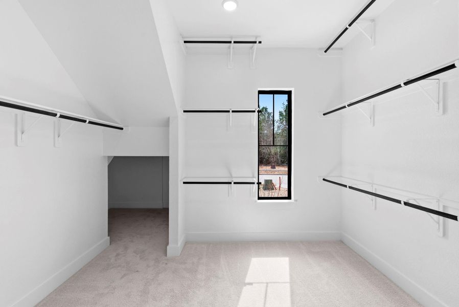 Spacious master closet