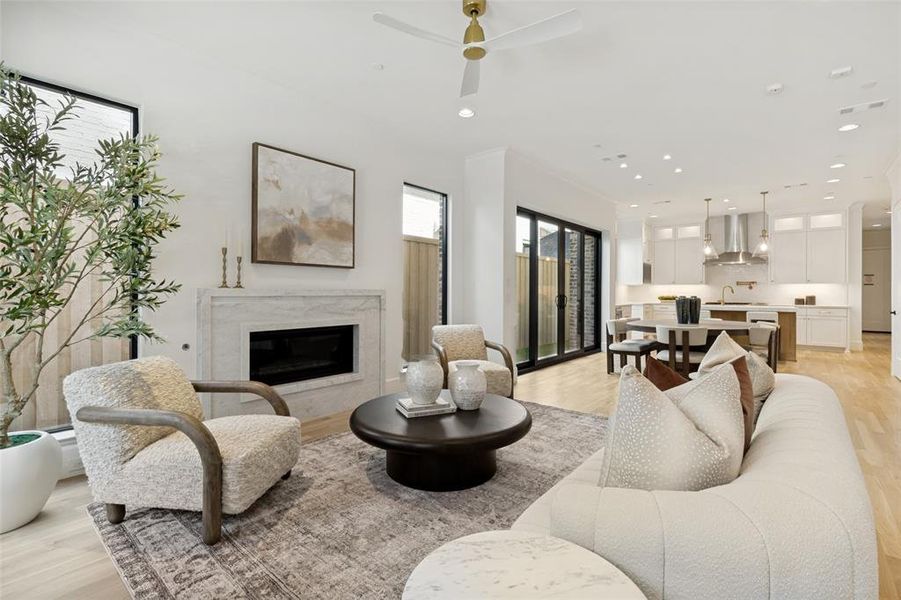Living Area open to the Dining Arae