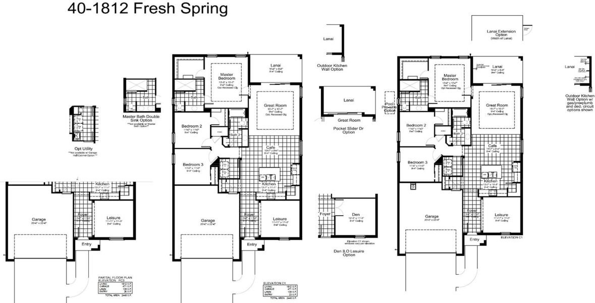 2D floor plan layout for the Fresh Spring by Neal Communities in Grand Park, Sarasota, FL (Image 4).