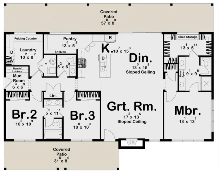 Representative furnished interior of a home built from the Sterling by Zeal Home Builders in Saddle Crest Estates, Weatherford (Image 3).
