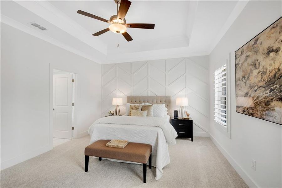 Furnished interior view inside a new home in , Suwanee (Image 10). Furnished interior view inside a new home in , Suwanee (Image 10).