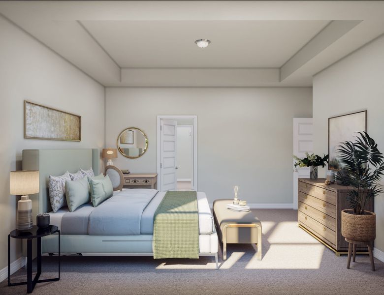 Representative furnished interior of a home built from the Buescher by Tri Pointe Homes in Mason Woods, Cypress (Image 12).