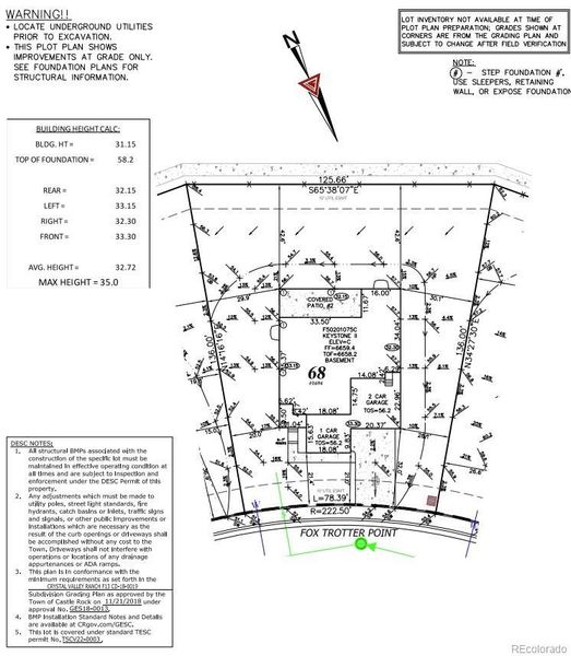 2D floor plan layout of this home in Hillside at Crystal Valley Destination Collection, Castle Rock, CO (Image 6).