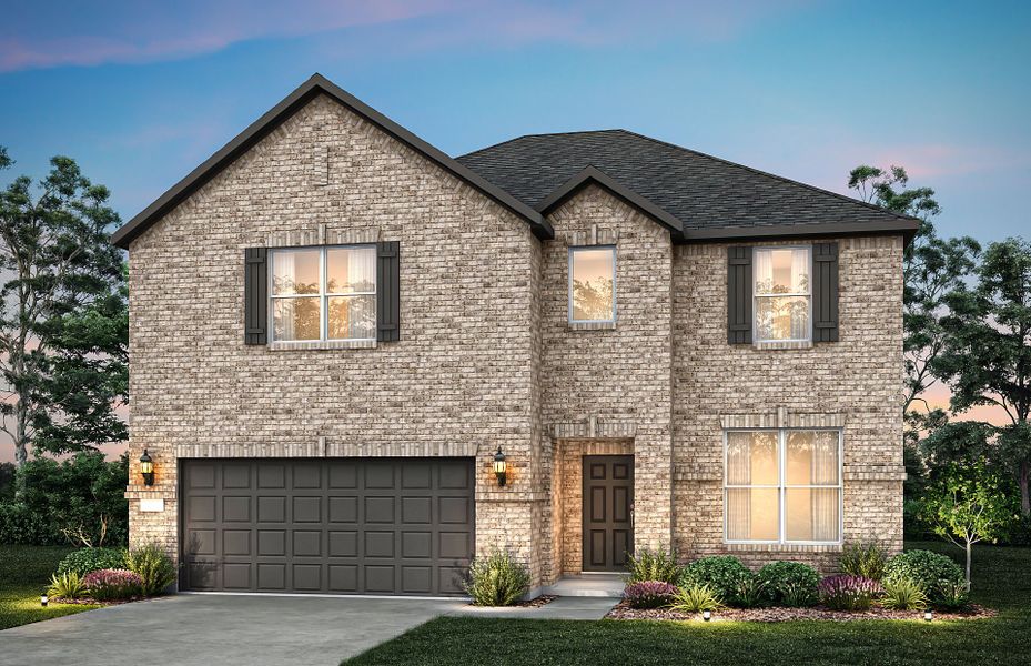 Representative exterior photo of a completed home built from the Rainier by Pulte Homes in Parks of Village Creek, Burleson, TX (Image 26).