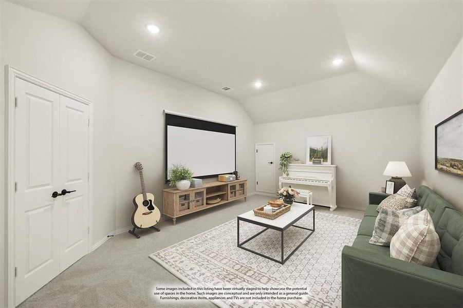 Furnished interior view inside a new home in Legacy Ranch Classic 60, Melissa (Image 7). Furnished interior view inside a new home in Legacy Ranch Classic 60, Melissa (Image 7).