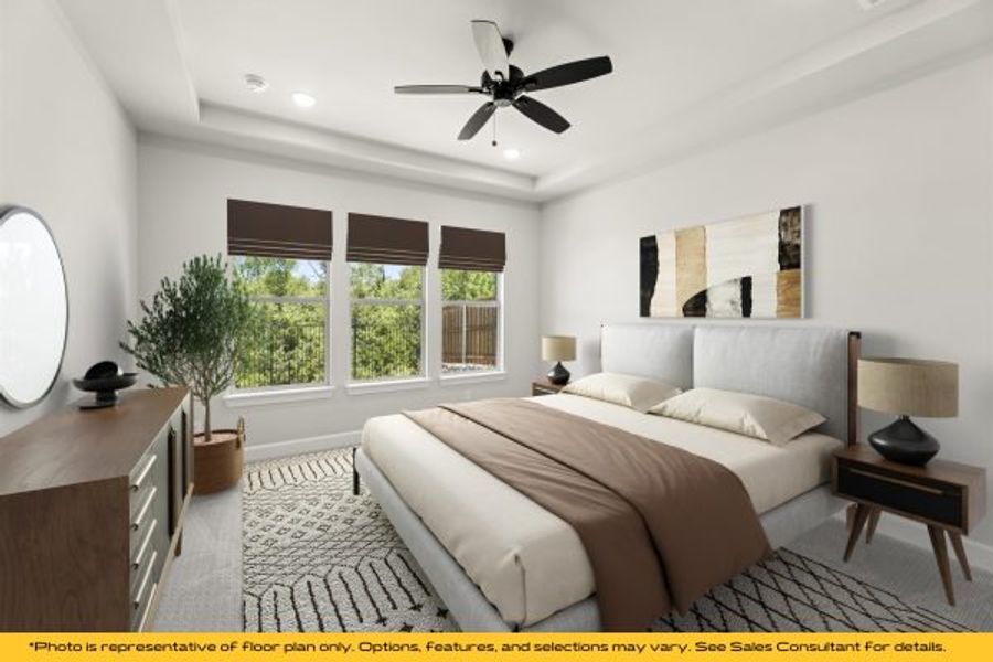 Representative furnished interior of a home built from the The Cayman by Stonefield Homes in The Highlands, Rockwall (Image 53).
