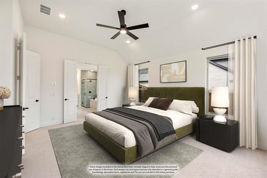 Furnished interior view inside a new home in Windsong Ranch Classic 61, Prosper (Image 14).